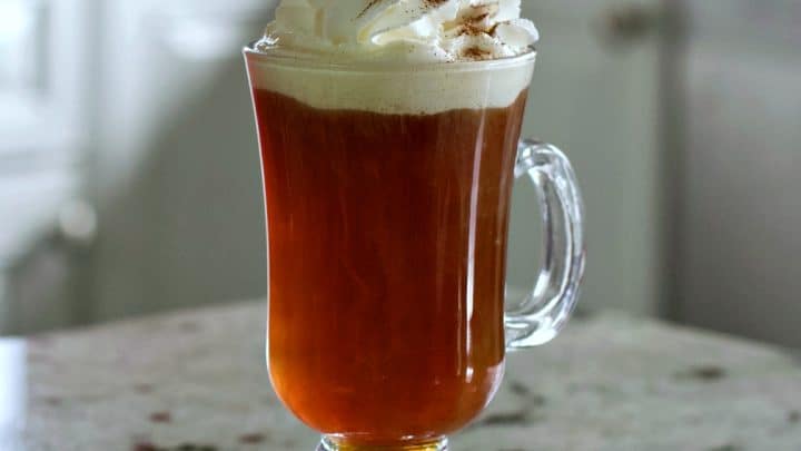 Amaretto Coffee Drink With Whipped Cream.
