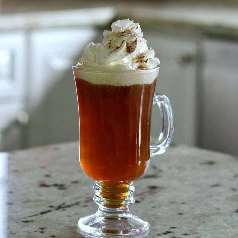 Amaretto Coffee Drink With Whipped Cream.