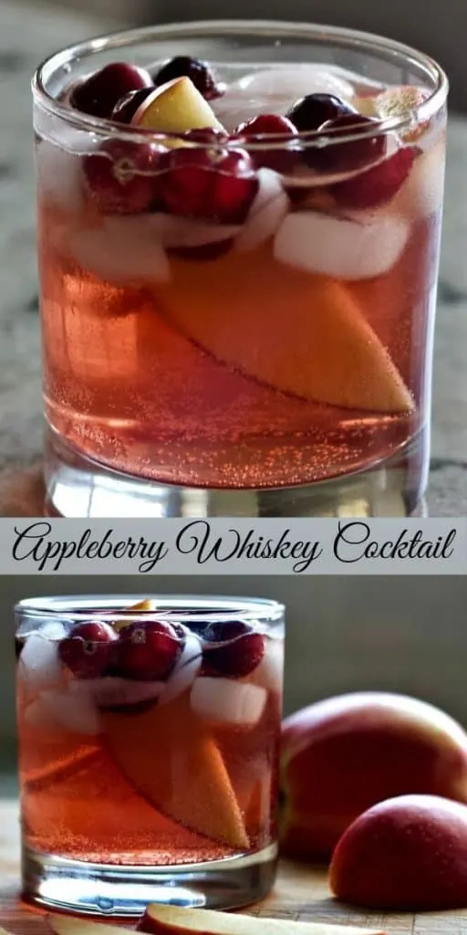 Apple Berry Whiskey Cocktail