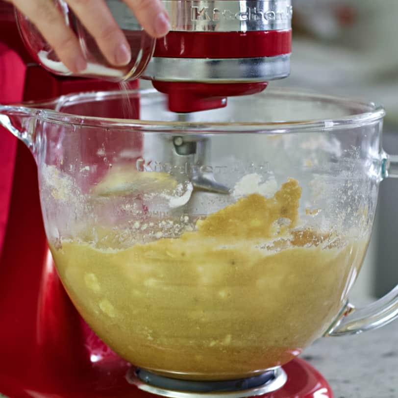 Add Salt To Creamed Mixture-Almond Joy Cookies
