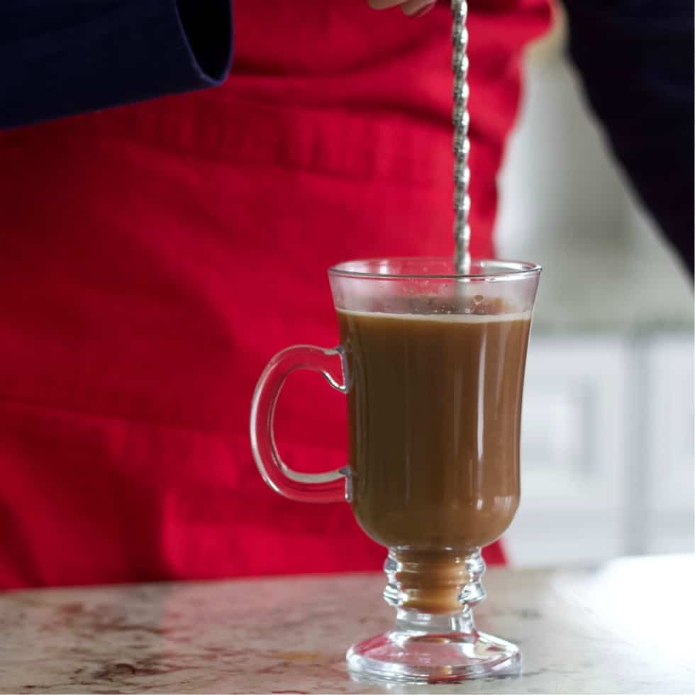 Stirring Peppermint Twist Hot Chocolate Drink