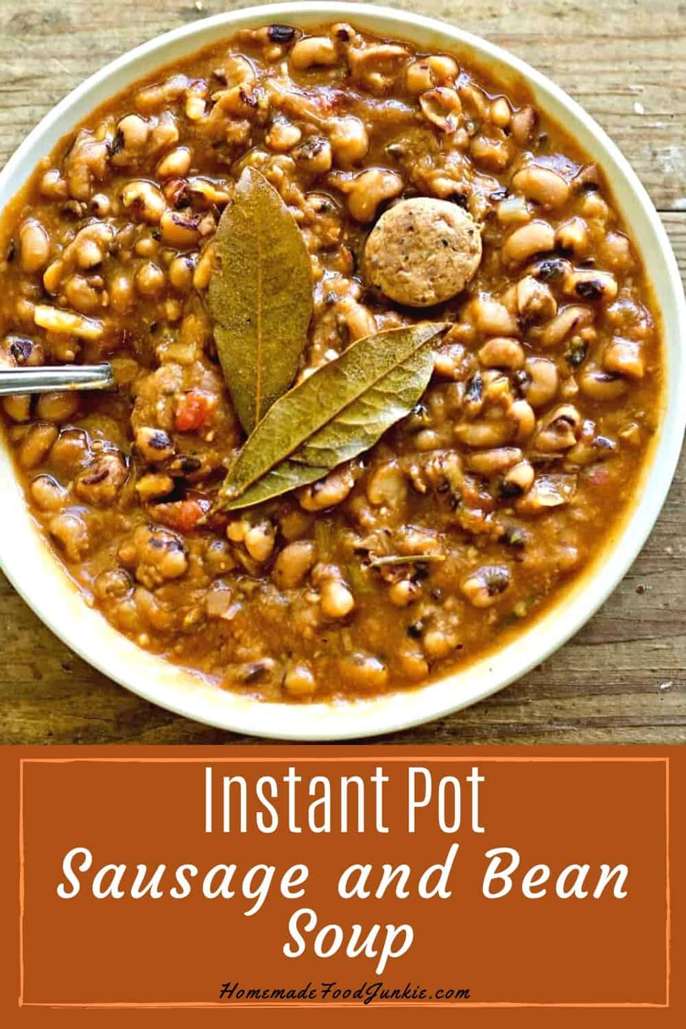 Instant Pot Sausage and Bean Soup-pin image
