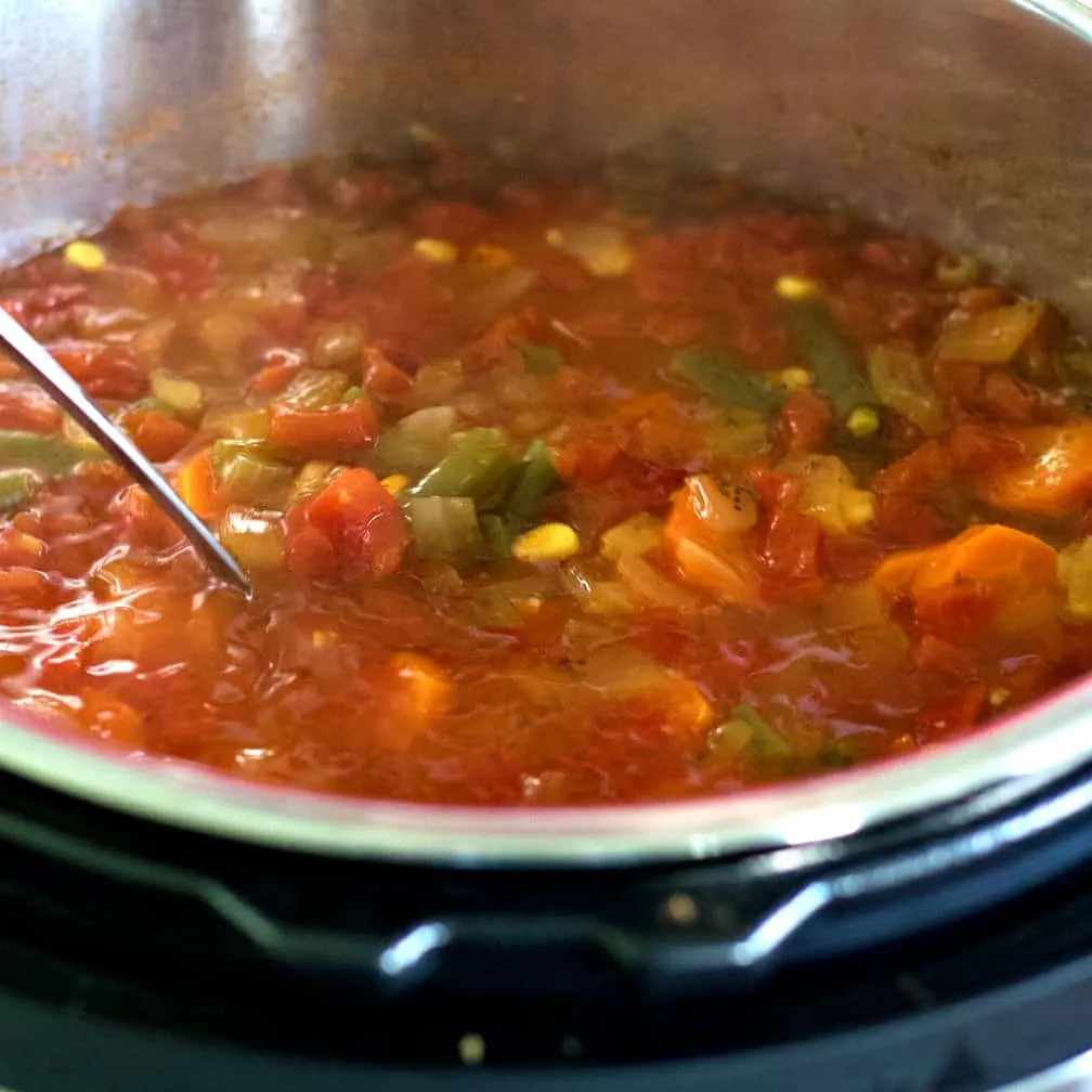 Cooked Instant Pot Rotisserie Chicken Soup