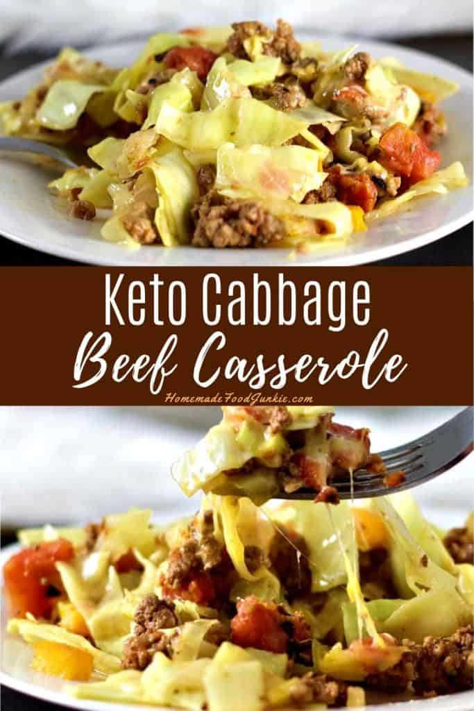 Low Carb Chicken Alfredo 3 Keto Cabbage Beef Casserole-Pin Image