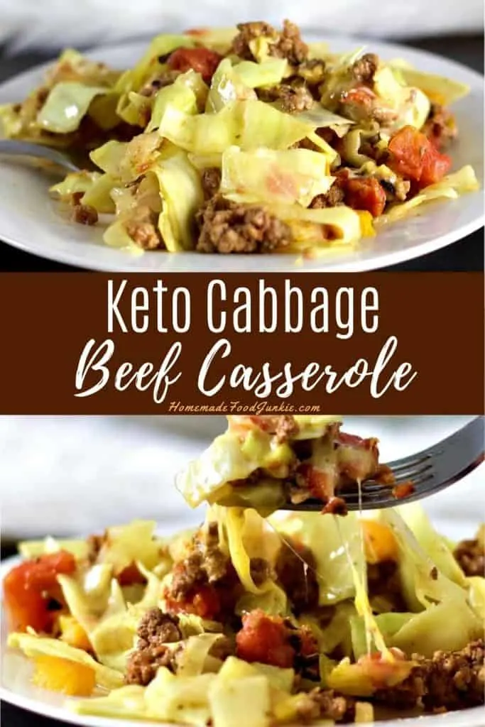 Keto Cabbage Beef Casserole-Pin Image