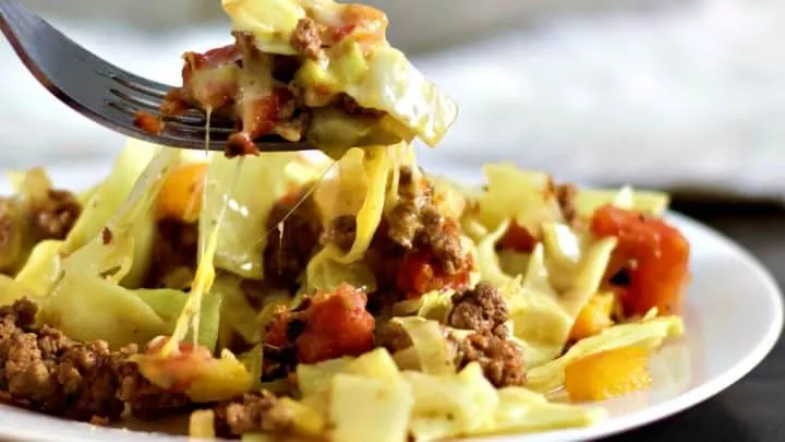 Unstuffed Cabbage Ground Beef Low Carb Dinner 15 Cabbage Casserole On A Fork