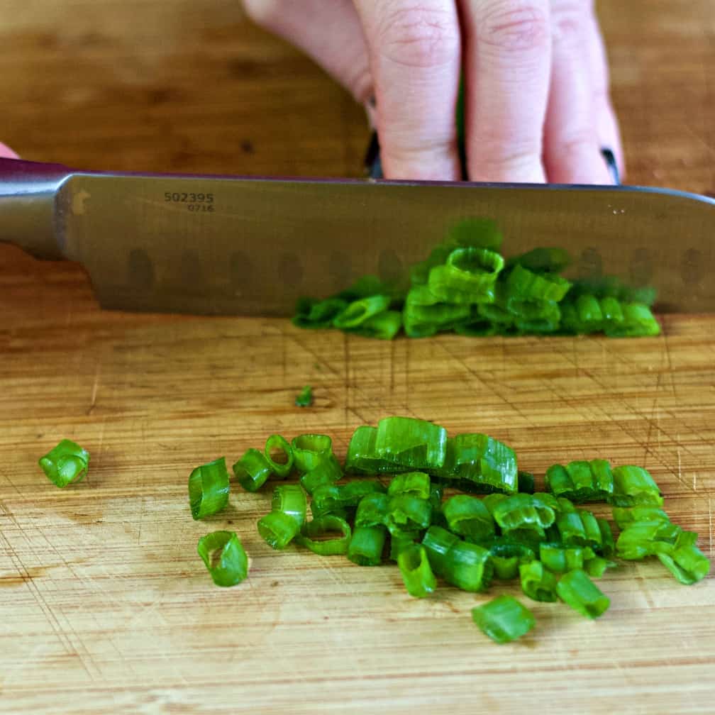 7 Layer Bean Dip Recipe 10 Mincing Green Onions