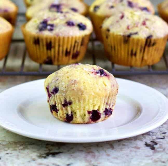 Lemon Blueberry Muffins Plated