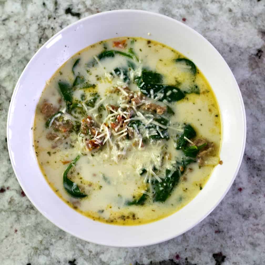 Tuscan Sausage Keto Soup Recipe