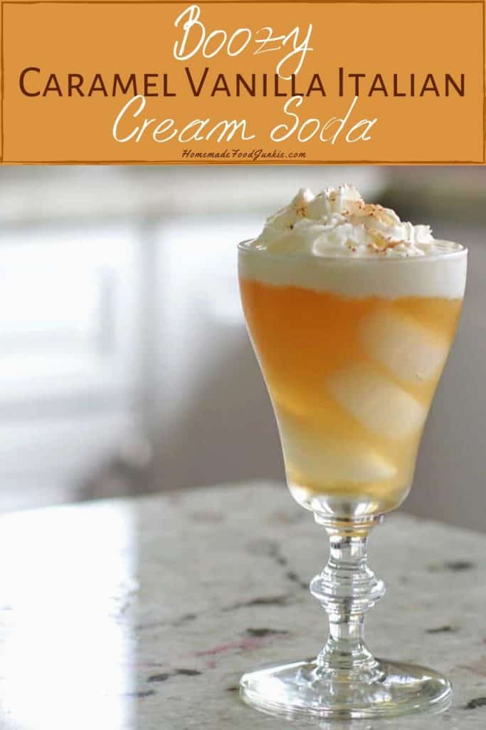 Caramel Vanilla Italian Cream Soda-pin image