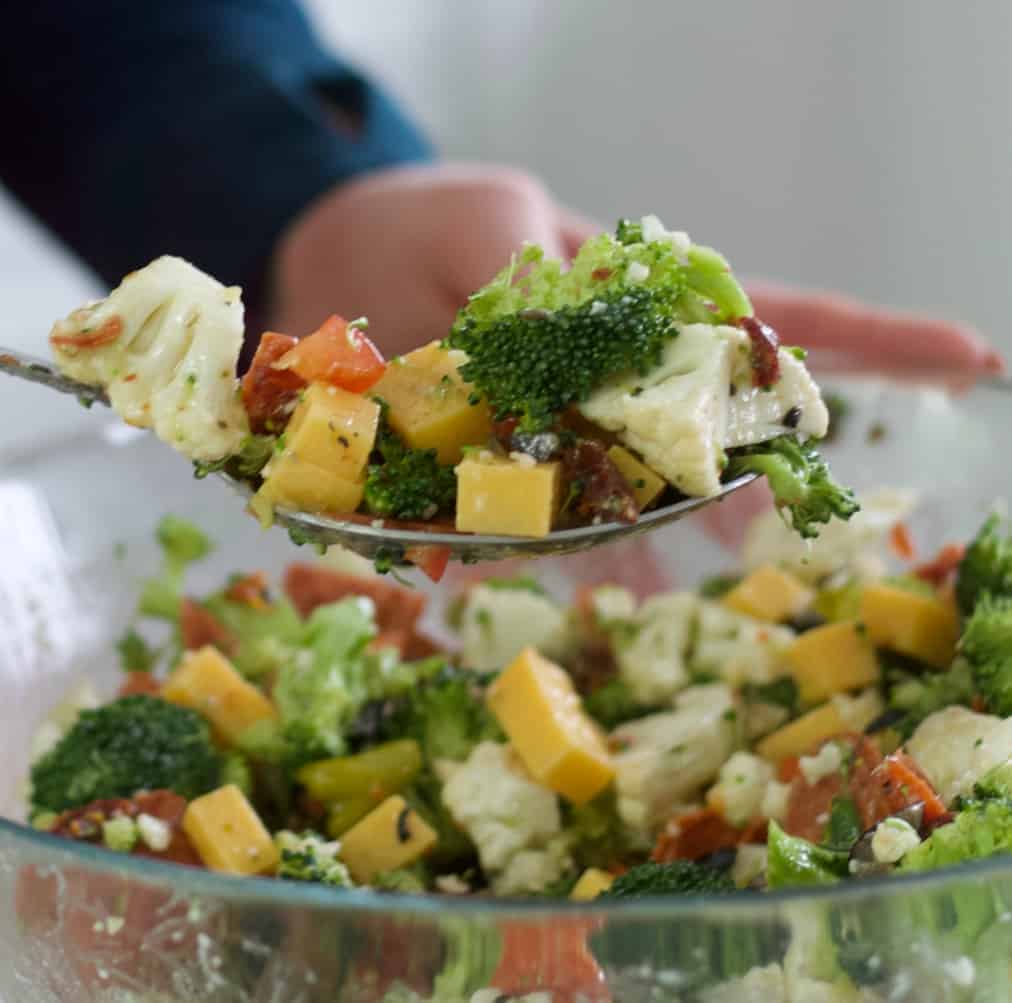 Broccoli Cauliflower Salad