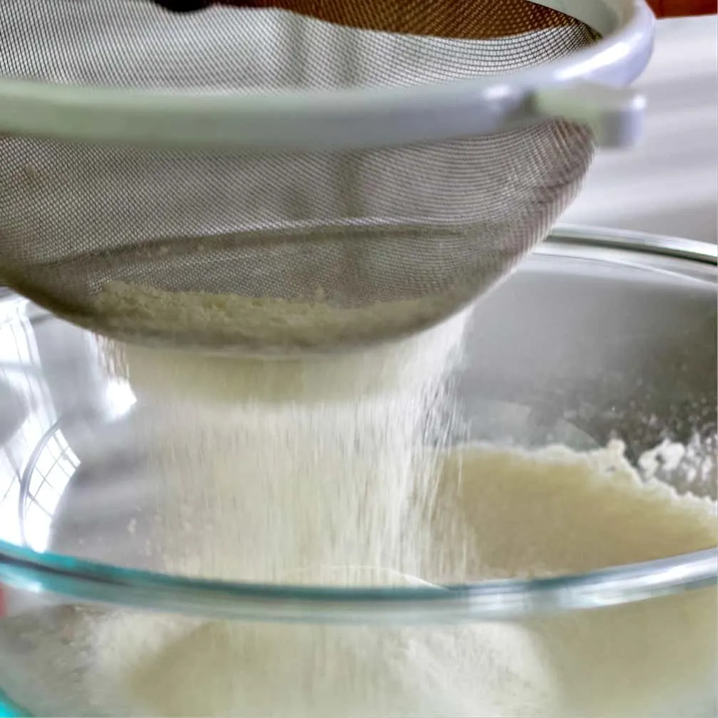Toasted Coconut Lemon Bars Dessert Recipe 11 Sifting Dry Ingredients-Lemon Bars