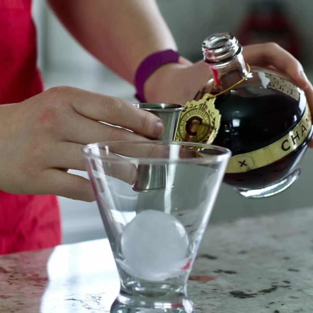 Pouring Chambord-Peanut Butter And Jelly Drink