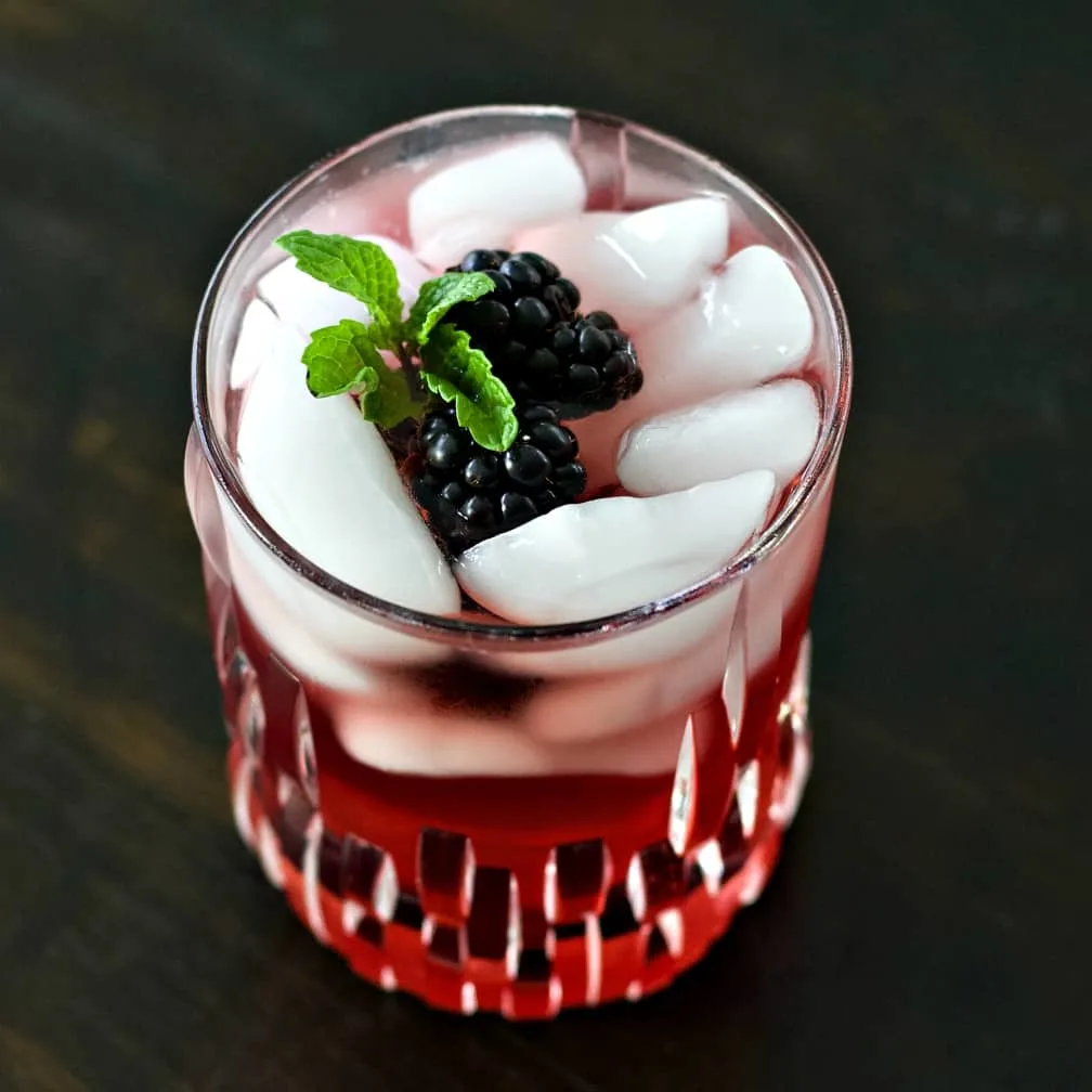 Garnished Black Raspberry Chambord Drink