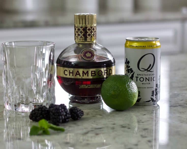 Black Raspberry Chambord Drink with Lime and Tonic Homemade Food Junkie