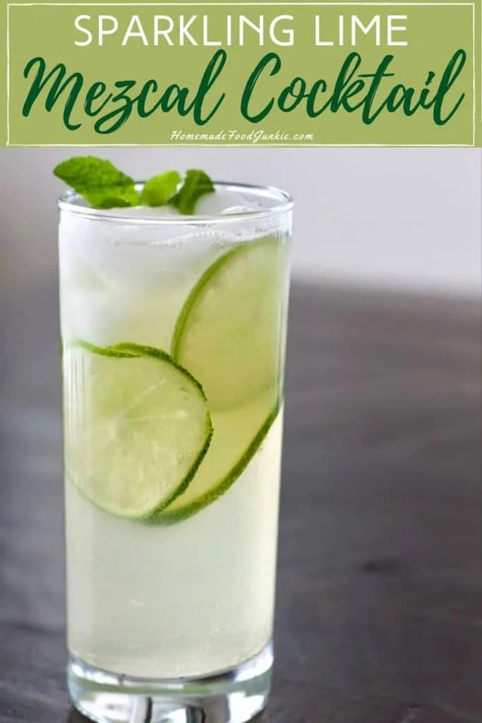 Sparkling Lime Mezcal Cocktail-Pin Image
