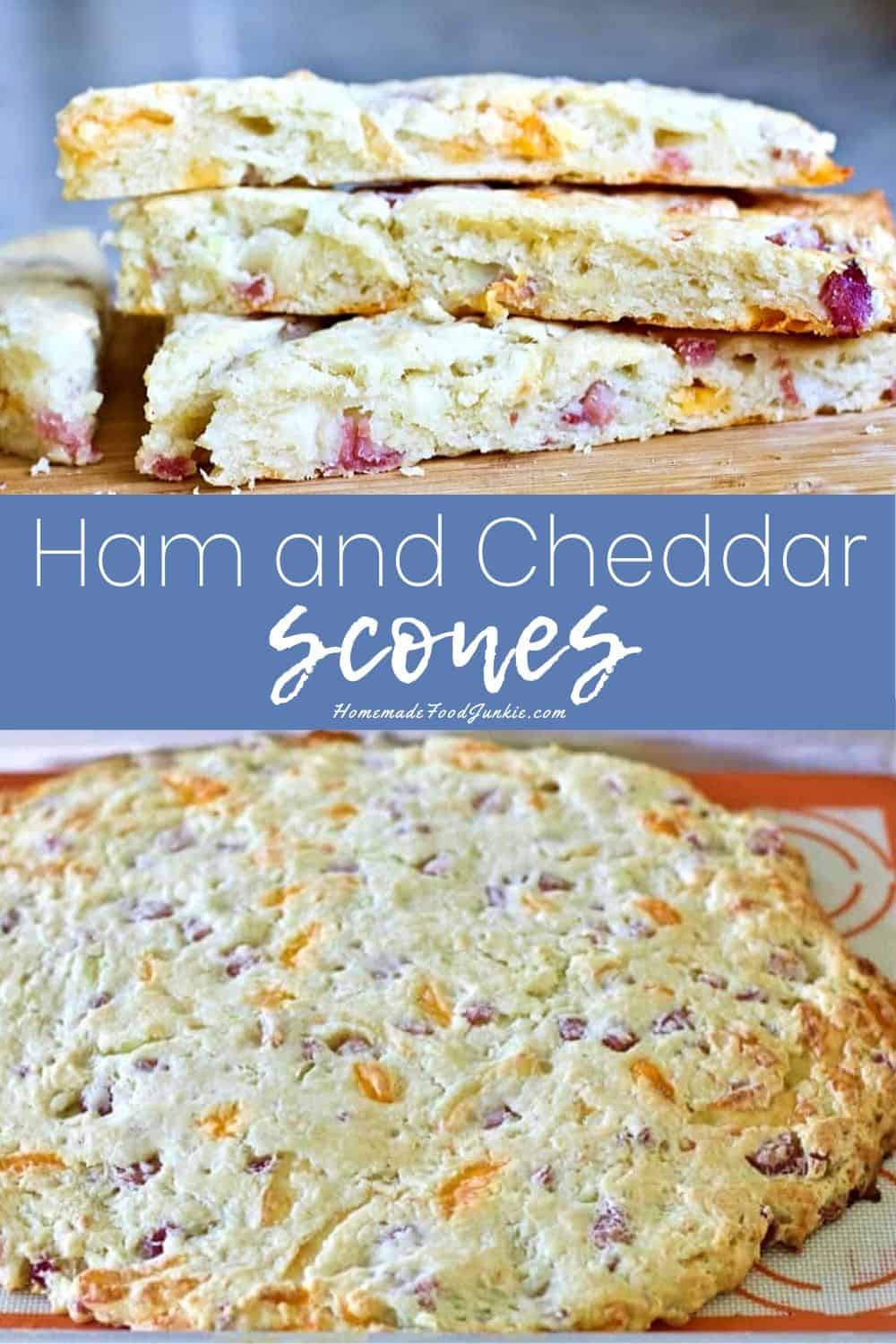 Ham and cheddar scones-pin image