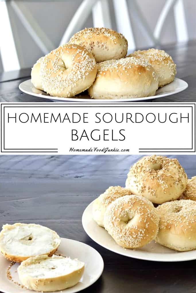 Homemade Sourdough Bagels-pin image