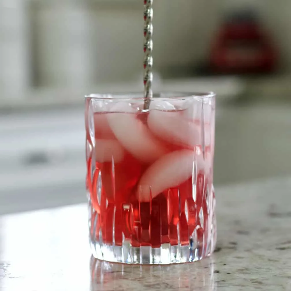 Stirring The Chambord Cocktail