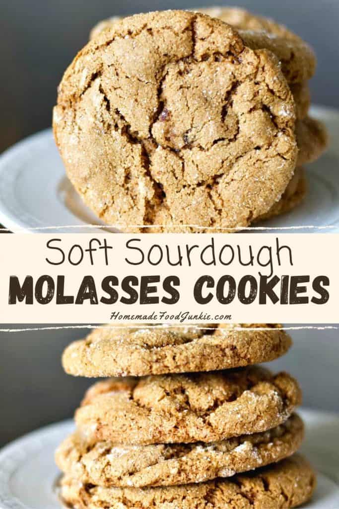 Soft Sourdough Molasses Cookies-Pin Image