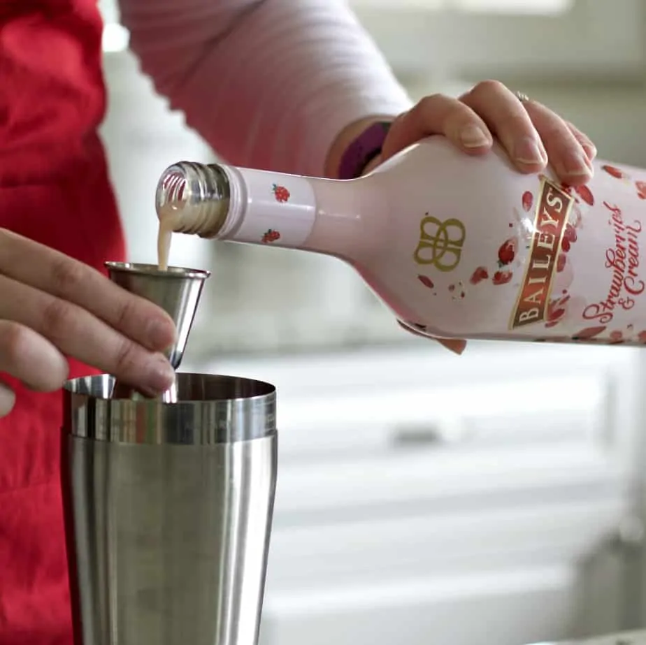 Measuring Baileys Strawberries And Cream Liqueur