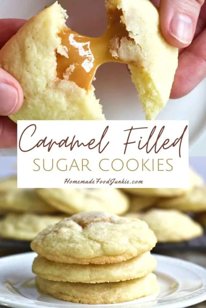 Caramel Filled Sugar Cookies-Pin Image