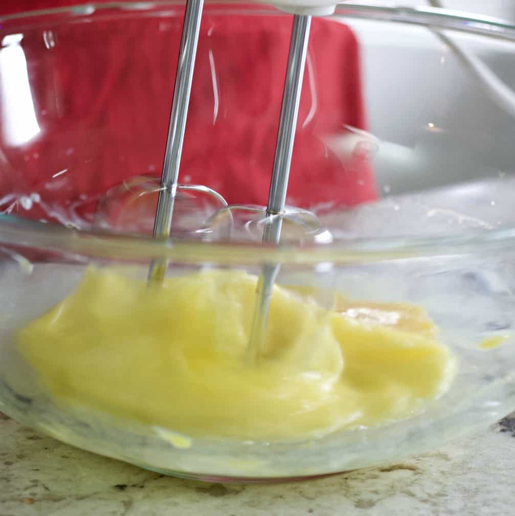Blend Eggs With Electric Hand Mixer Or Whisk.