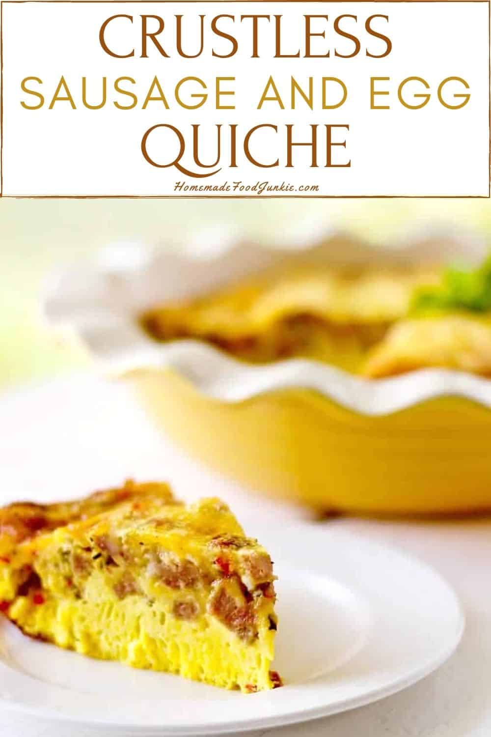 Crustless Sausage And Egg Quiche-Pin Image