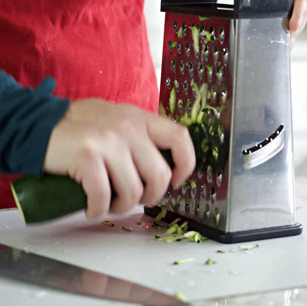 Lemon Zucchini Bread-Farm To Table Recipe 7 Shredding Zucchini