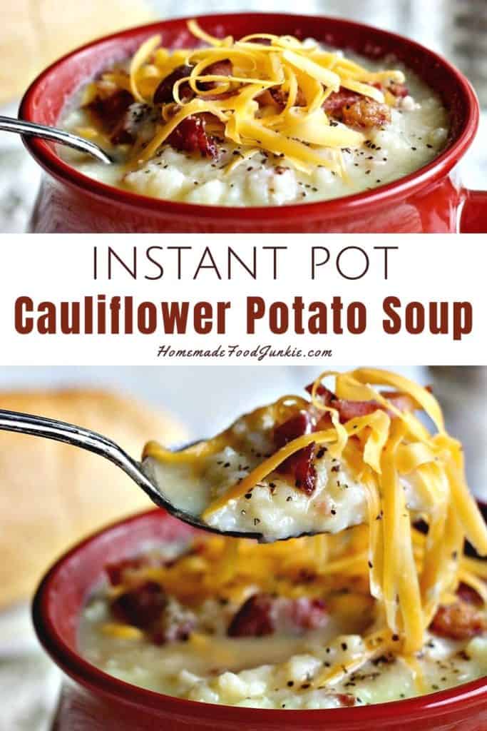 Instant Pot Cauliflower Potato Soup-Pin Image