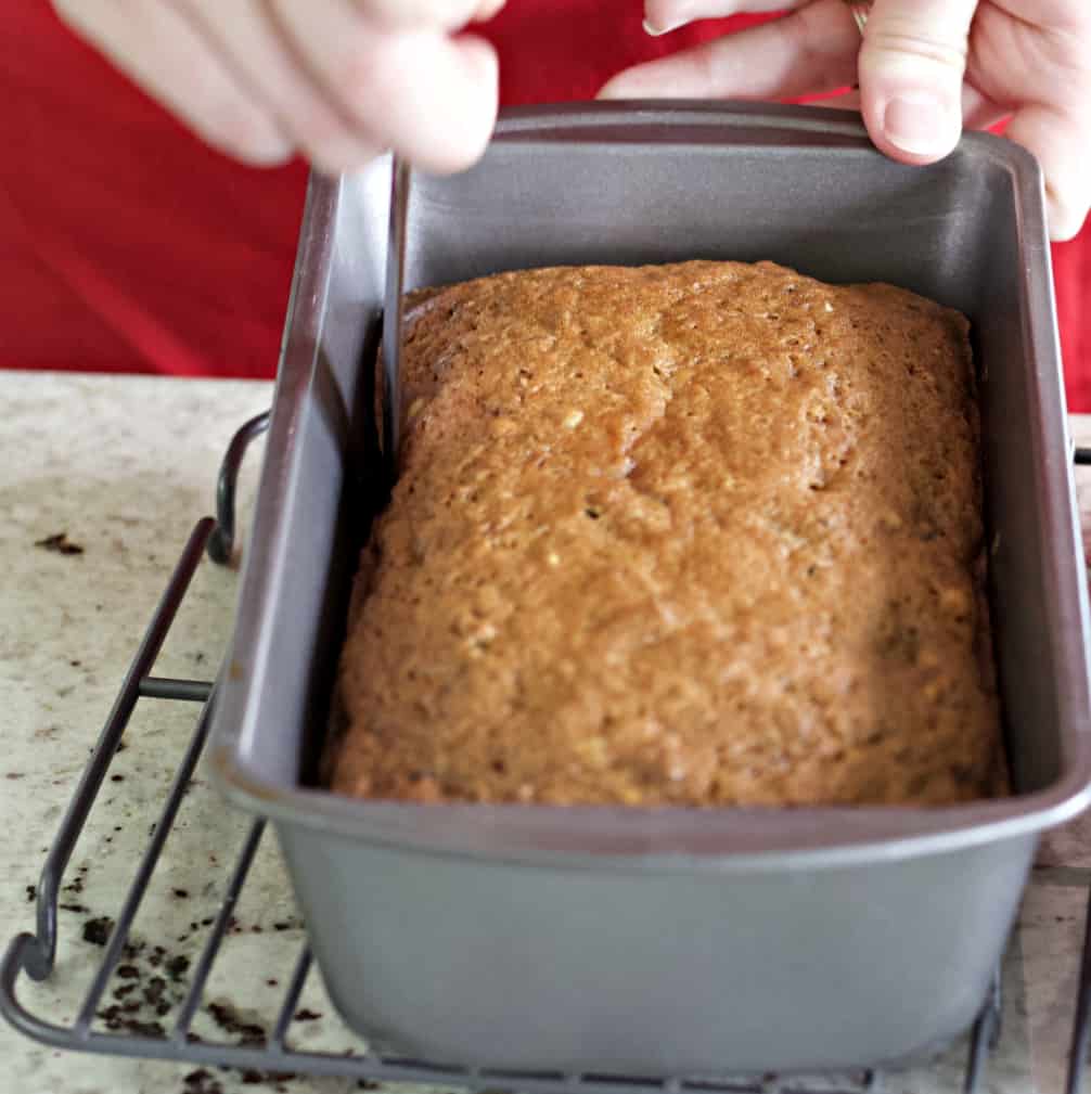 Releasing Zucchini Bread From Pan.