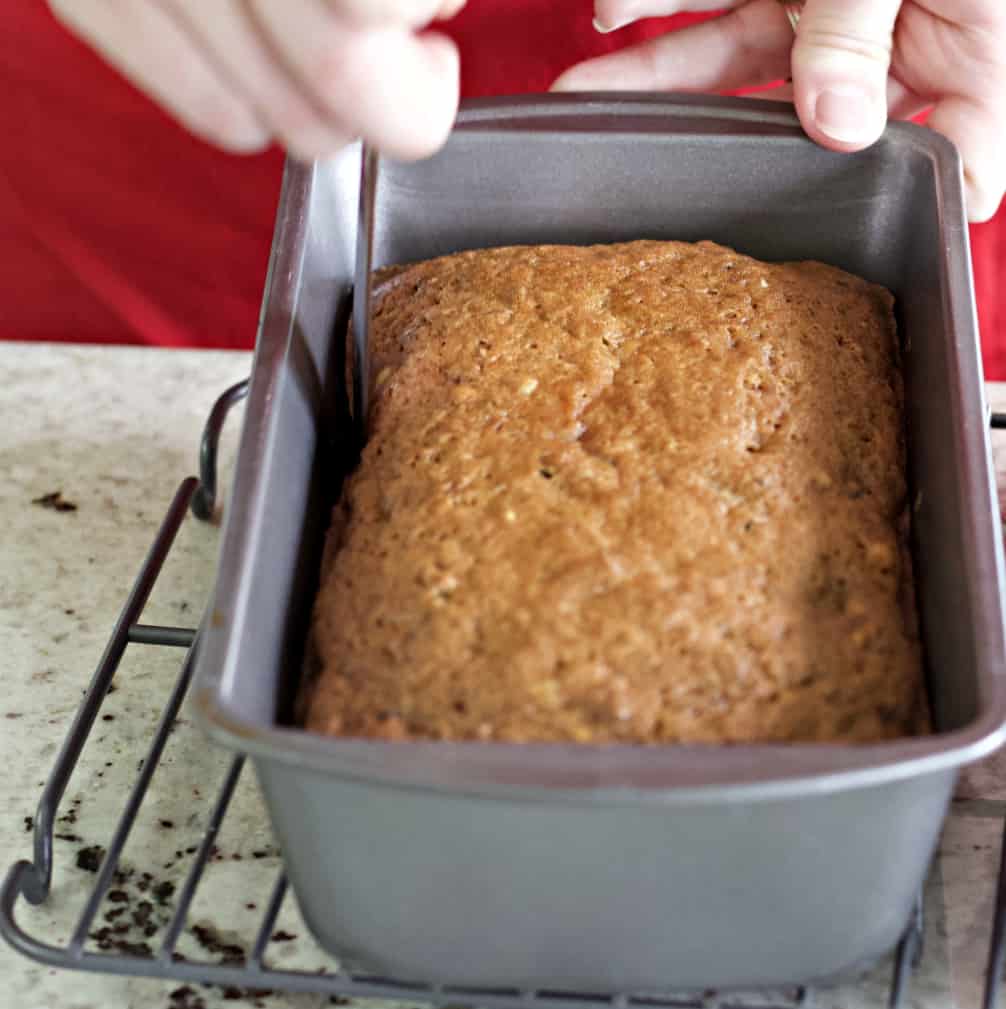 Zucchini Bread With Pineapple Recipe 24 Releasing Zucchini Bread From Pan.