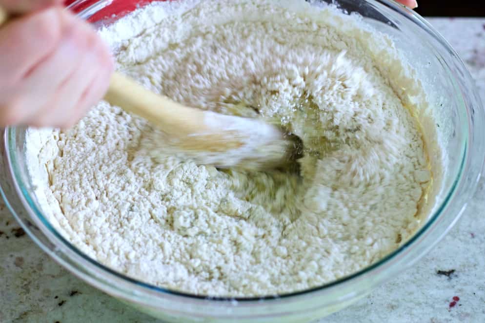 Zucchini Bread With Pineapple Recipe 19 Stirring In The Dry Ingredients.
