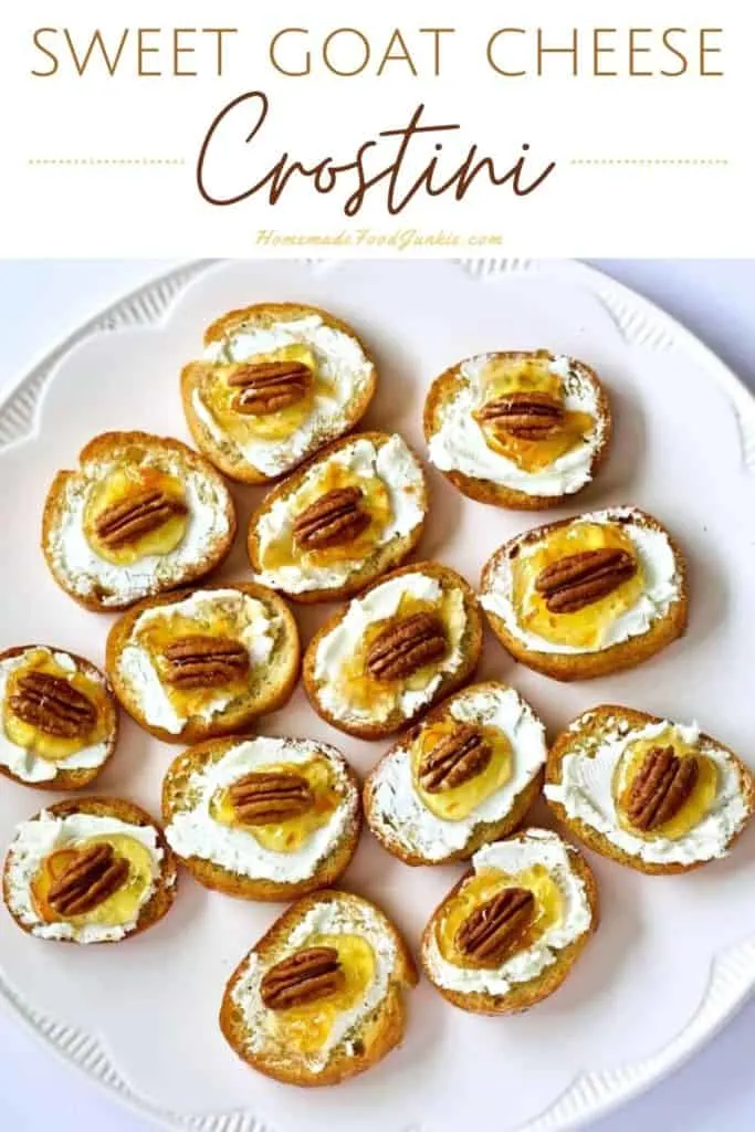 Sweet Goat Cheese Crostini-Pin Image