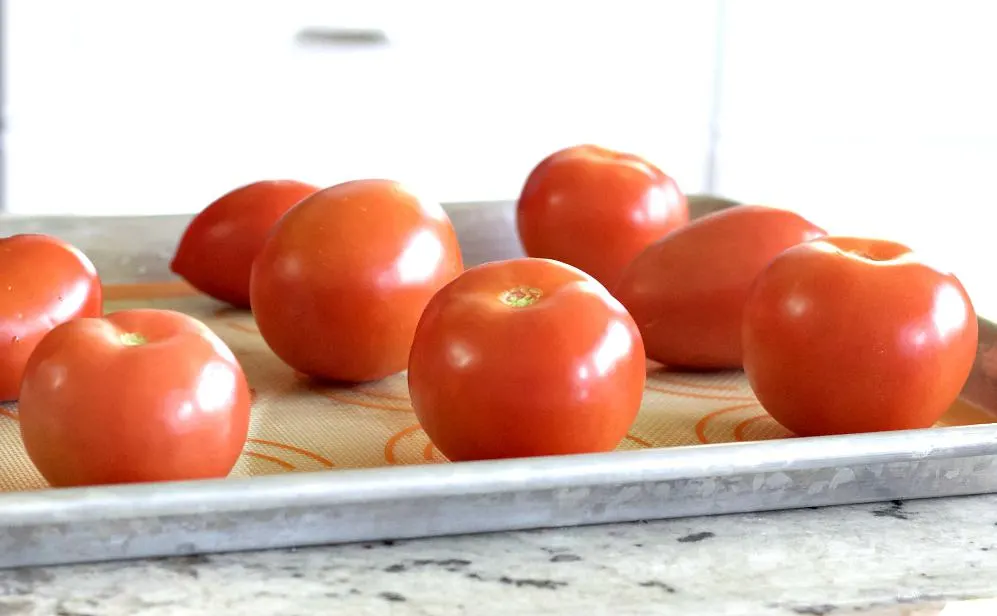 Tomatoes On A Baking Sheet Not Touching