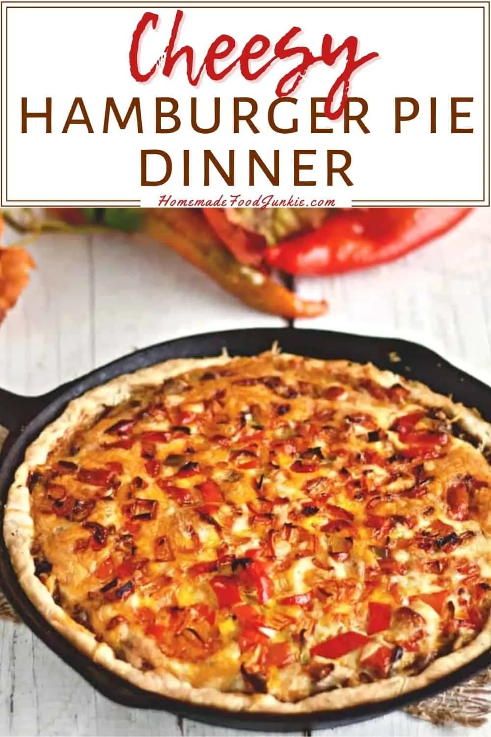 Cheesy Hamburger Pie Dinner-Pin Image