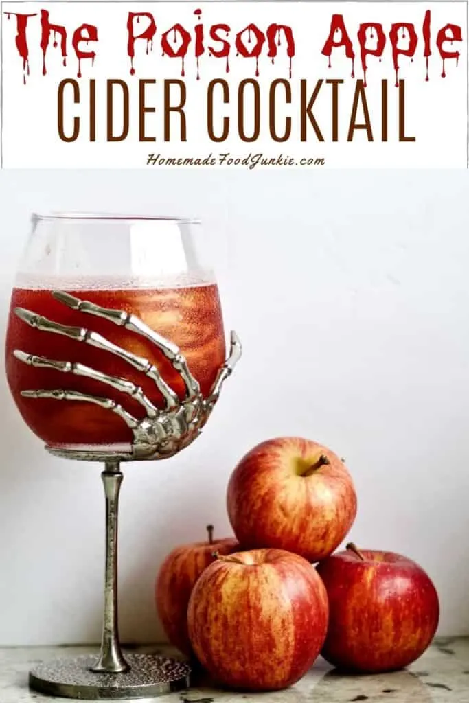 Poison Apple Cocktail-Royal Crown Apple &Amp; Pucker 25 The Poison Apple Cider Cocktail-Pin Image