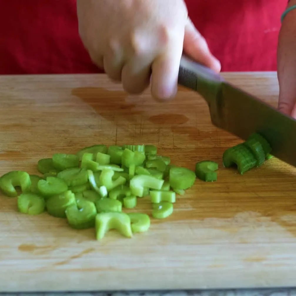 Chopping Celery