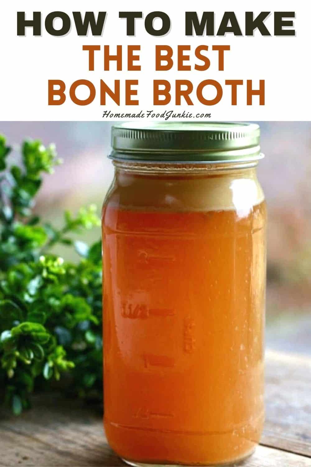 Instant Pot Bone Broth is an easy frugal method for making a healthy bone broth for your family. Instant Pot Set it and forget technology makes this LOOONG process much shorter with no pot minding involved. At the end just open the pot. Strain the broth out of the crumbly bones and chill it! #bonebroth #instantpotrecipe #instantpot #instantpotbonebroth #Healthy #Healthyrecipe #healthyeating How to make the best bone broth-pin image