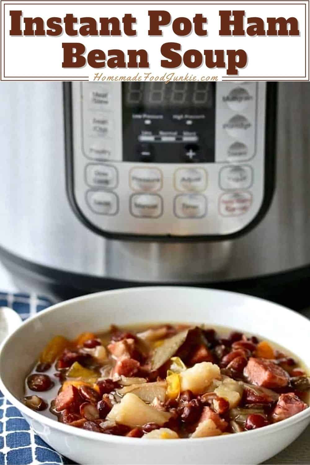 Instant Pot Ham Bean Soup-Pin Image