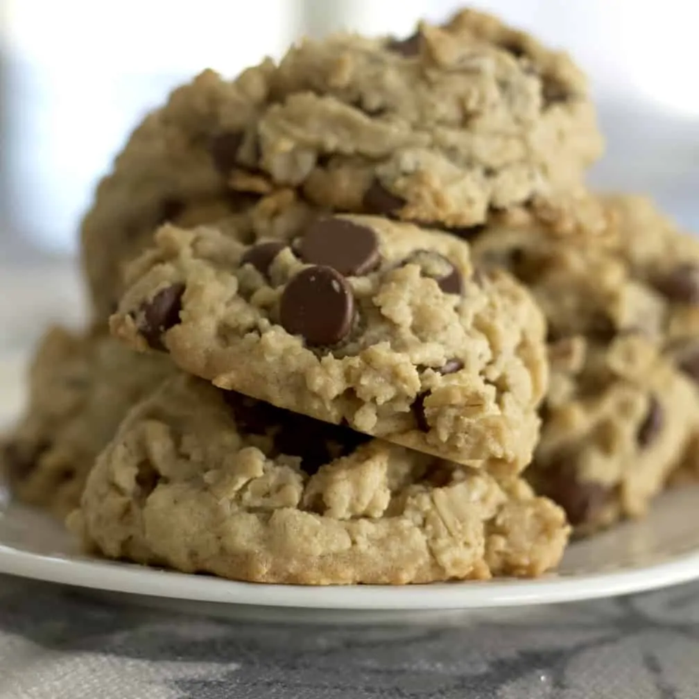 Oatmeal Peanut Butter Cookies On Plate