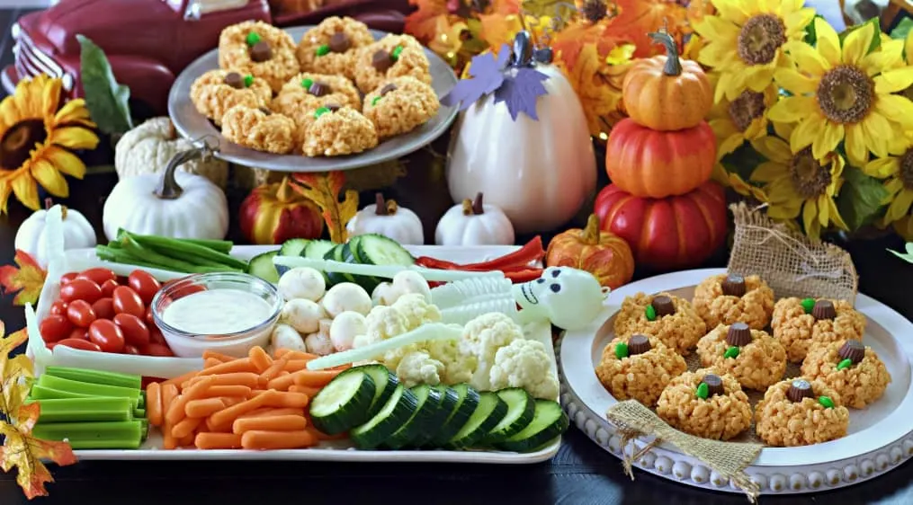 Halloween Food Ideas. Skeleton Veggie Tray