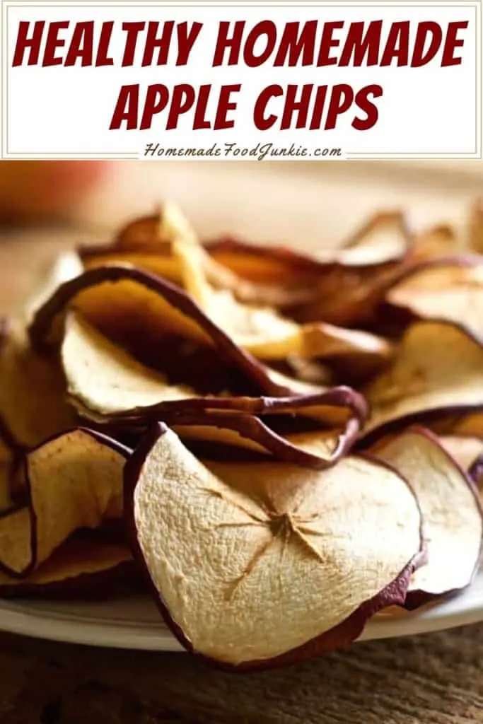 Healthy Homemade Apple Chips-Pin Image