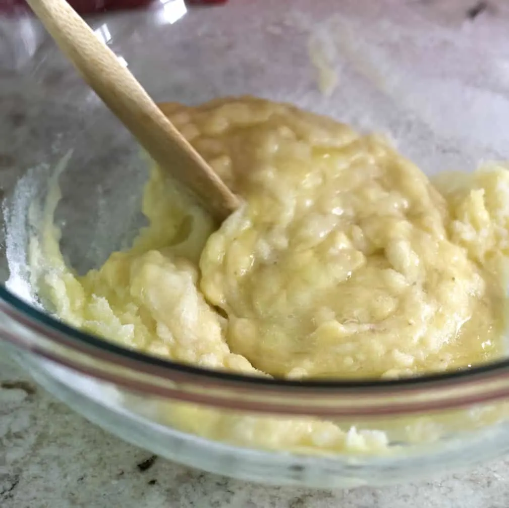 Mixing Ripe Bananas