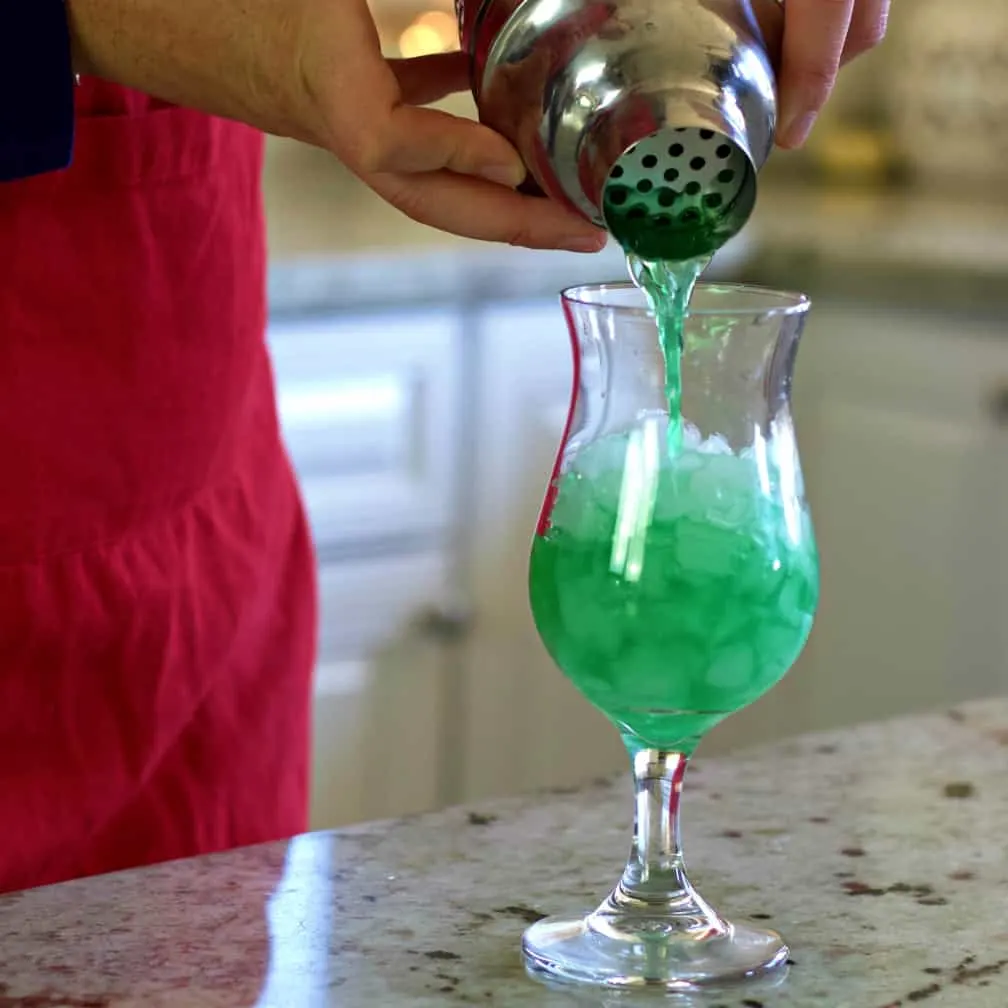 Pouring Liquid Marijuana Cocktail