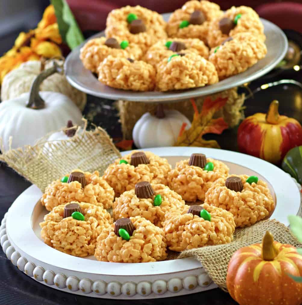 pumpkin rice krispie treats