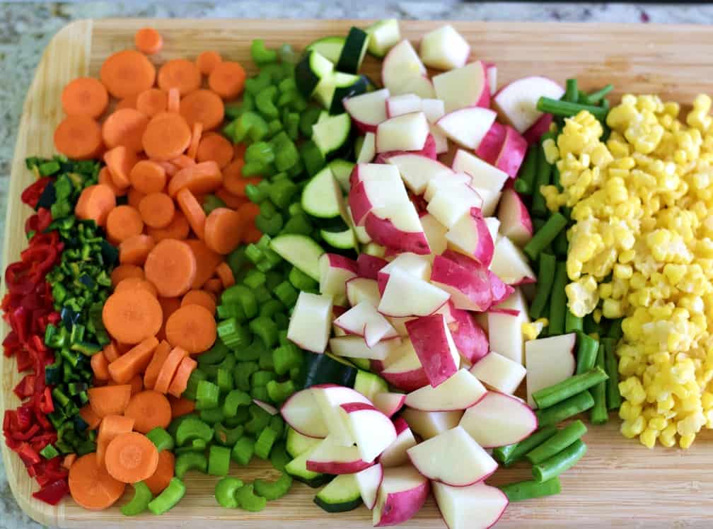 Instant Pot Vegetable Soup Recipe With Beans And Barley 8 Prepped Veggies For Instant Pot Vegetable Soup