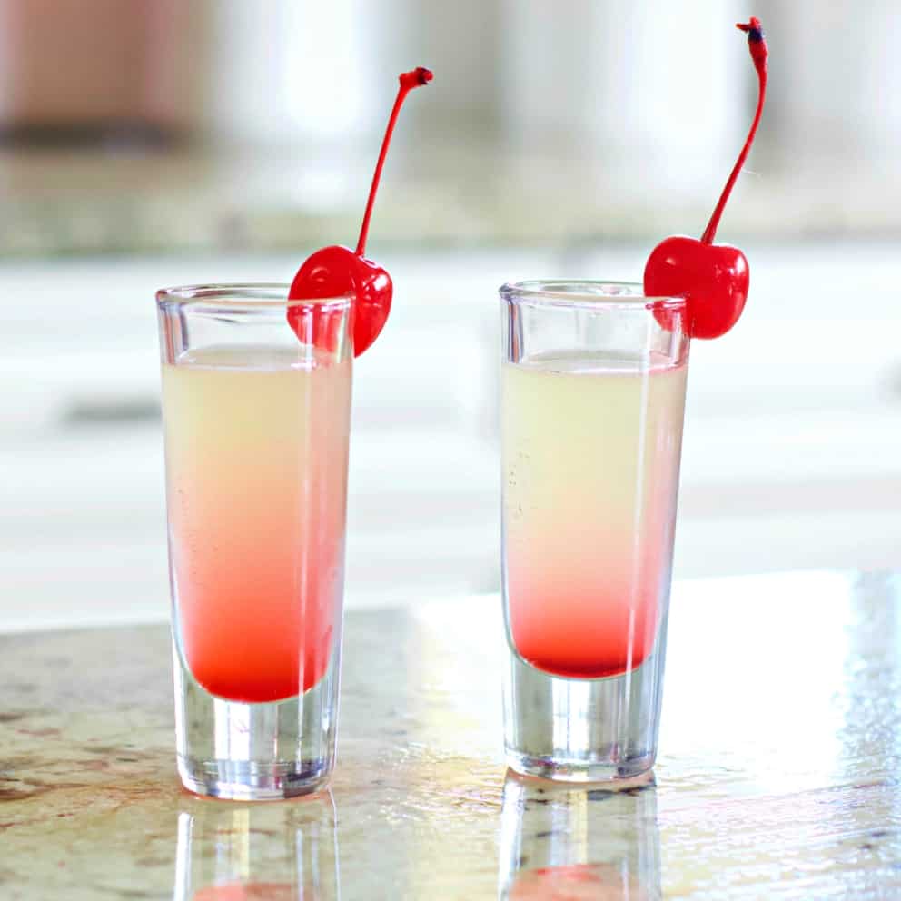 pineapple upside down cake shot