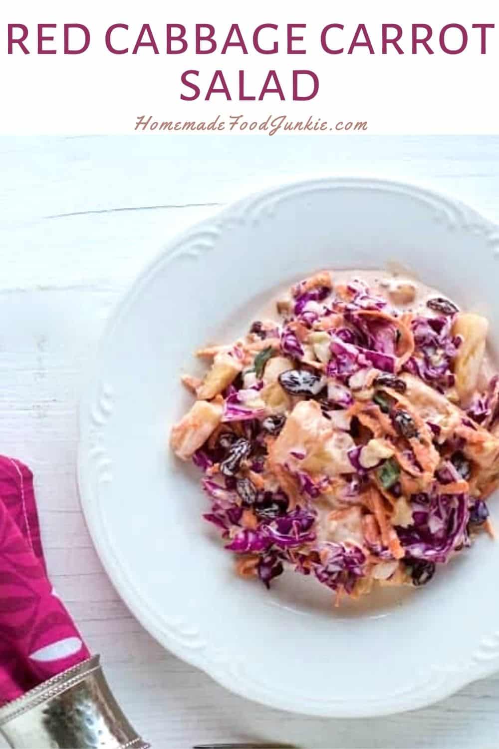 Red Cabbage Carrot Salad-Pin Image