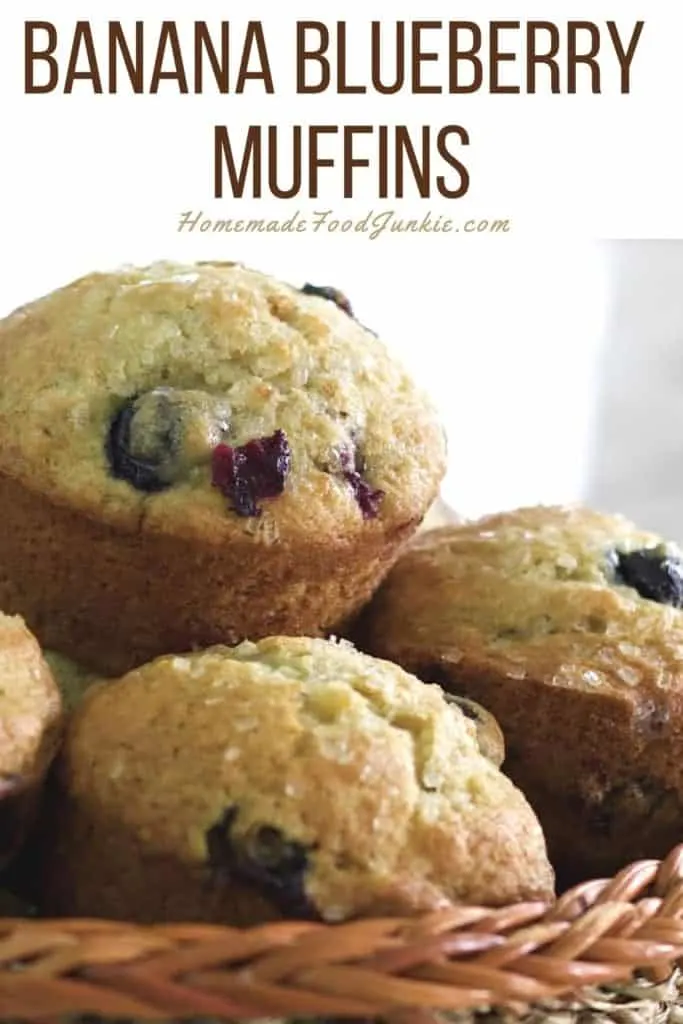 Banana Blueberry Muffins-Pin Image